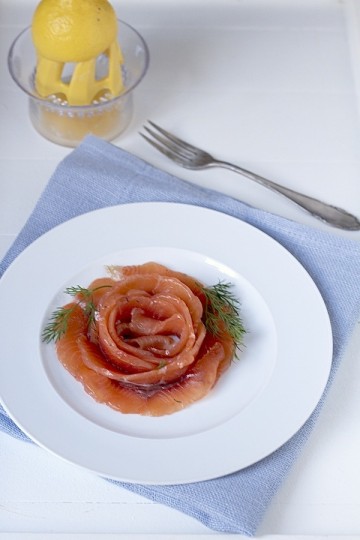 Gravlax  - łosoś marynowany w imbirze